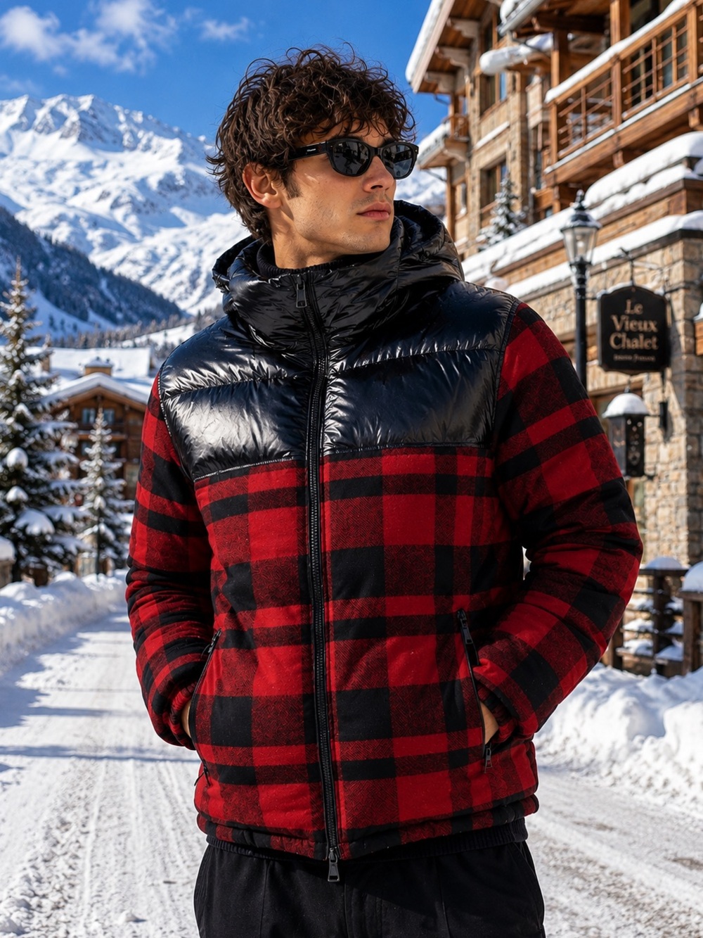Polo Ralph Lauren check-print down puffer jacket